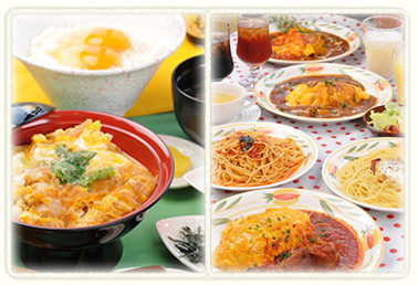 メニュー 和食(左) 洋食(右)